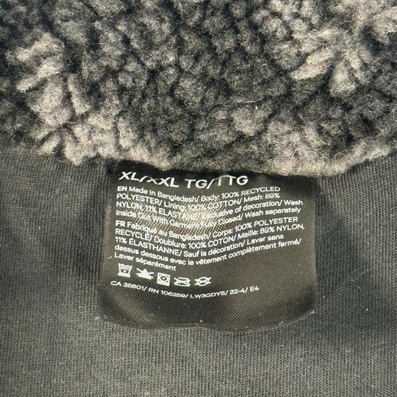 Lululemon Scuba Sherpa ½ Zip Crop Pullover Sz XL/XXL Black Camo High Pile Fleece - Picture 4 of 9